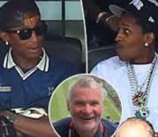 BBC commentator confuses Pharrell with A$AP Rocky — and flubs name completely — at World Cup Final 2026 By Tamantha Ryan Published July 20, 2026, 8:47 a.m. ET 6 Comments 00:00 / 00:00 See more of our coverage in your search results. Add Page Six on Google From blurred lines to blurred vision. BBC commentator Guy Mowbray mistook Pharrell for his fellow rapper A$AP Rocky at the World Cup Final 2026 on Sunday. In the viral clip, the camera panned to the “Happy” emcee, who was sitting in a VIP suite with his wife, Helen Lasichanh, watching Spain take on Argentina inside MetLife Stadium in East Rutherford, New Jersey. Pharrell Williams and ASAP Rocky sitting together.