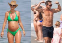 Vogue Williams embraces summer break ahead of baby’s arrival