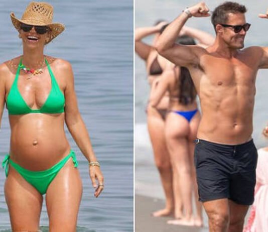 Vogue Williams embraces summer break ahead of baby’s arrival